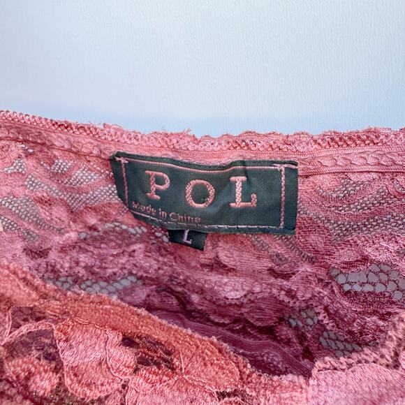 POL Pink Lace Bralette Size Large NWOT - Picture 3 of 3